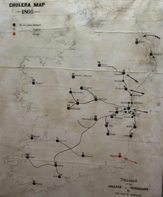 Cholera Map of Ireland, 1866