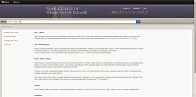 Upgrades to the RCPI's online library catalogue