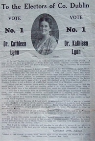 Dr Kathleen Lynn's 1927 Election Poster