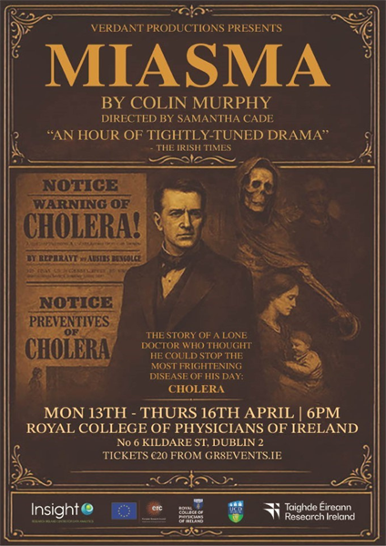 Miasma – a play exploring the fight against cholera in the 1850s.